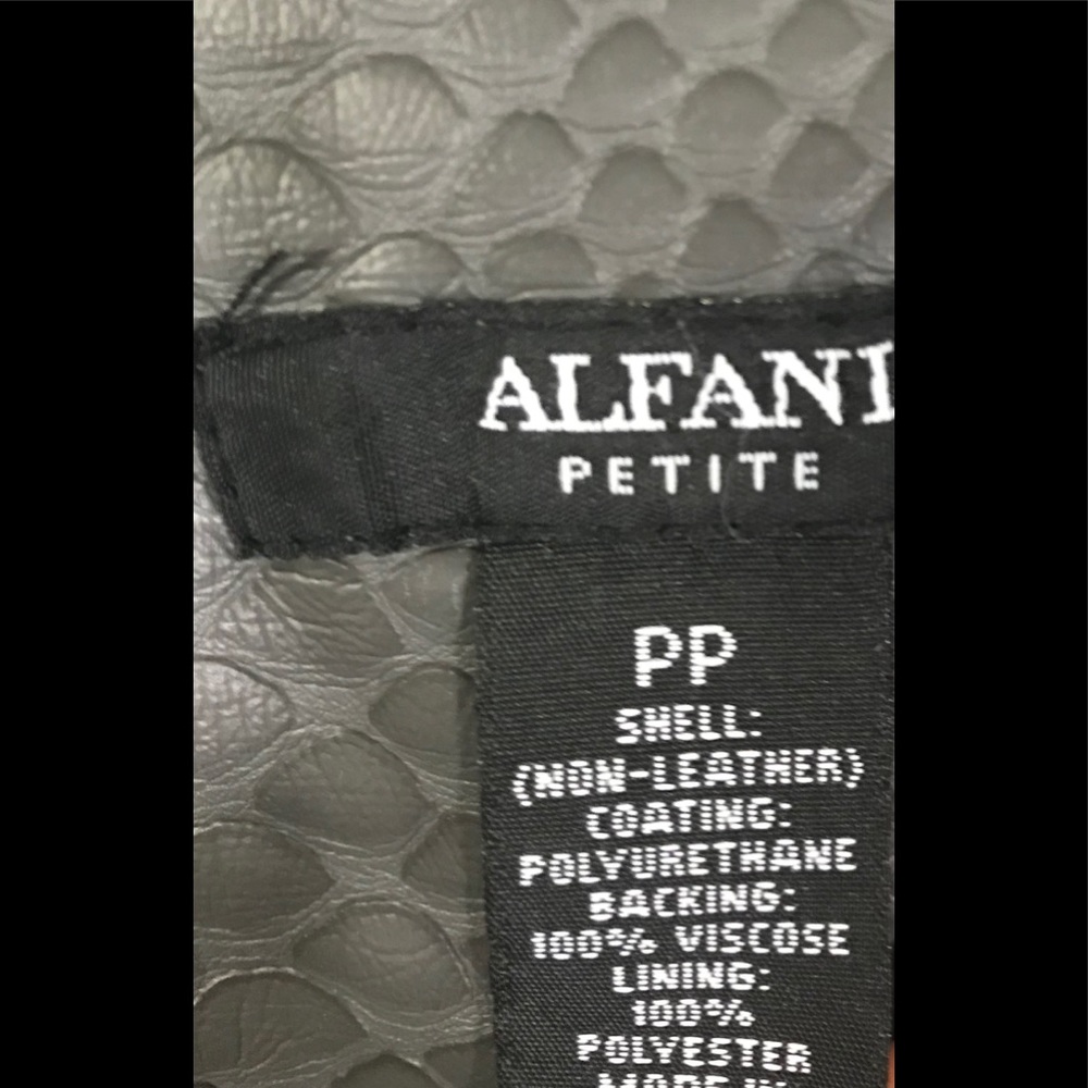 NWT ALFANI 💫Petite Gray Pleather  jacket - Picture 7 of 8